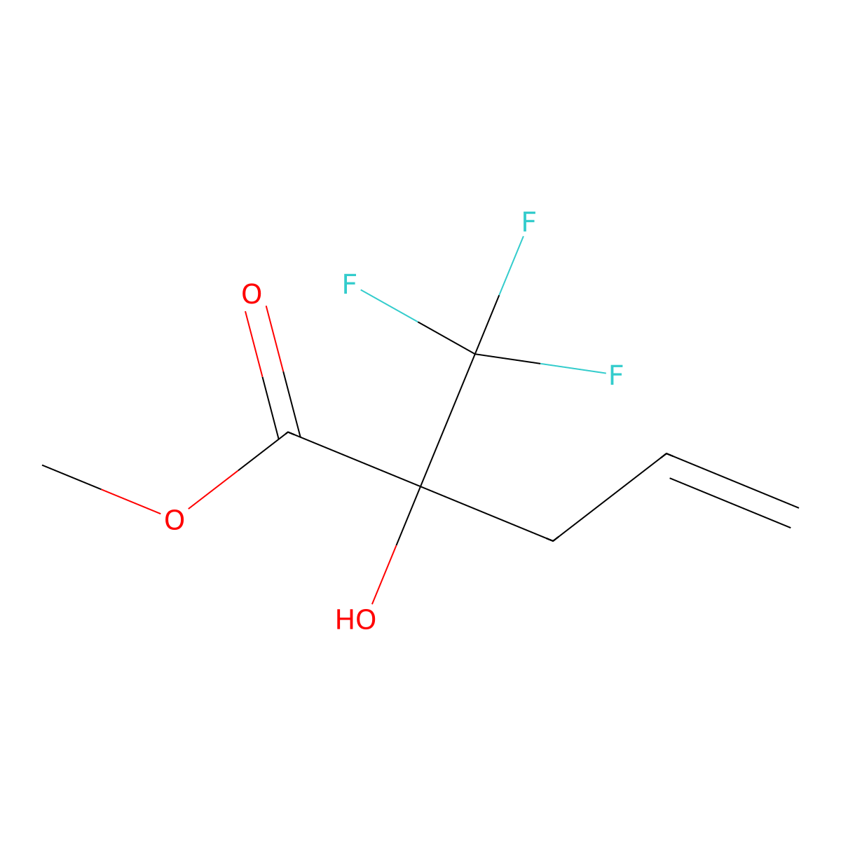 Methyl 2-hydroxy-2-(trifluoromethyl)-4-pentenoate molecular structure, CAS 117015-45-9