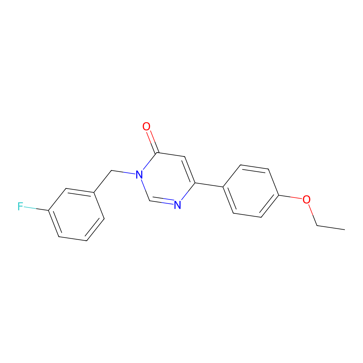 6-(4-ethoxyphenyl)-3-(3-fluorobenzyl)pyrimidin-4(3H)-one molecular structure, CAS 1170152-22-3