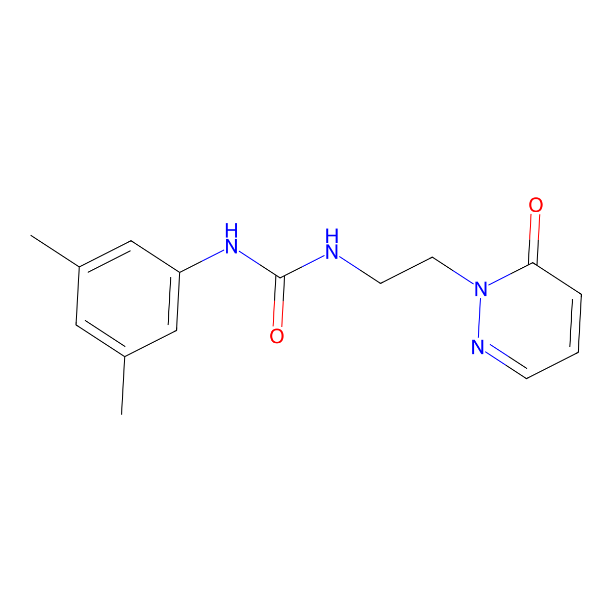 1-(3,5-dimethylphenyl)-3-(2-(6-oxopyridazin-1(6H)-yl)ethyl)urea molecular structure, CAS 1170152-71-2