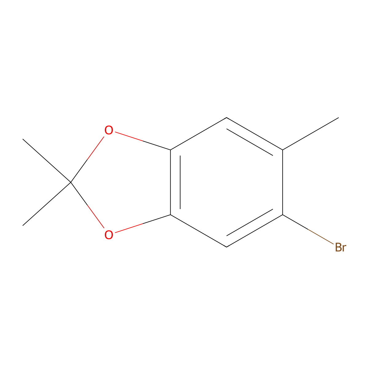 5-Bromo-2,2,6-trimethyl-1,3-benzodioxole molecular structure, CAS 117016-44-1