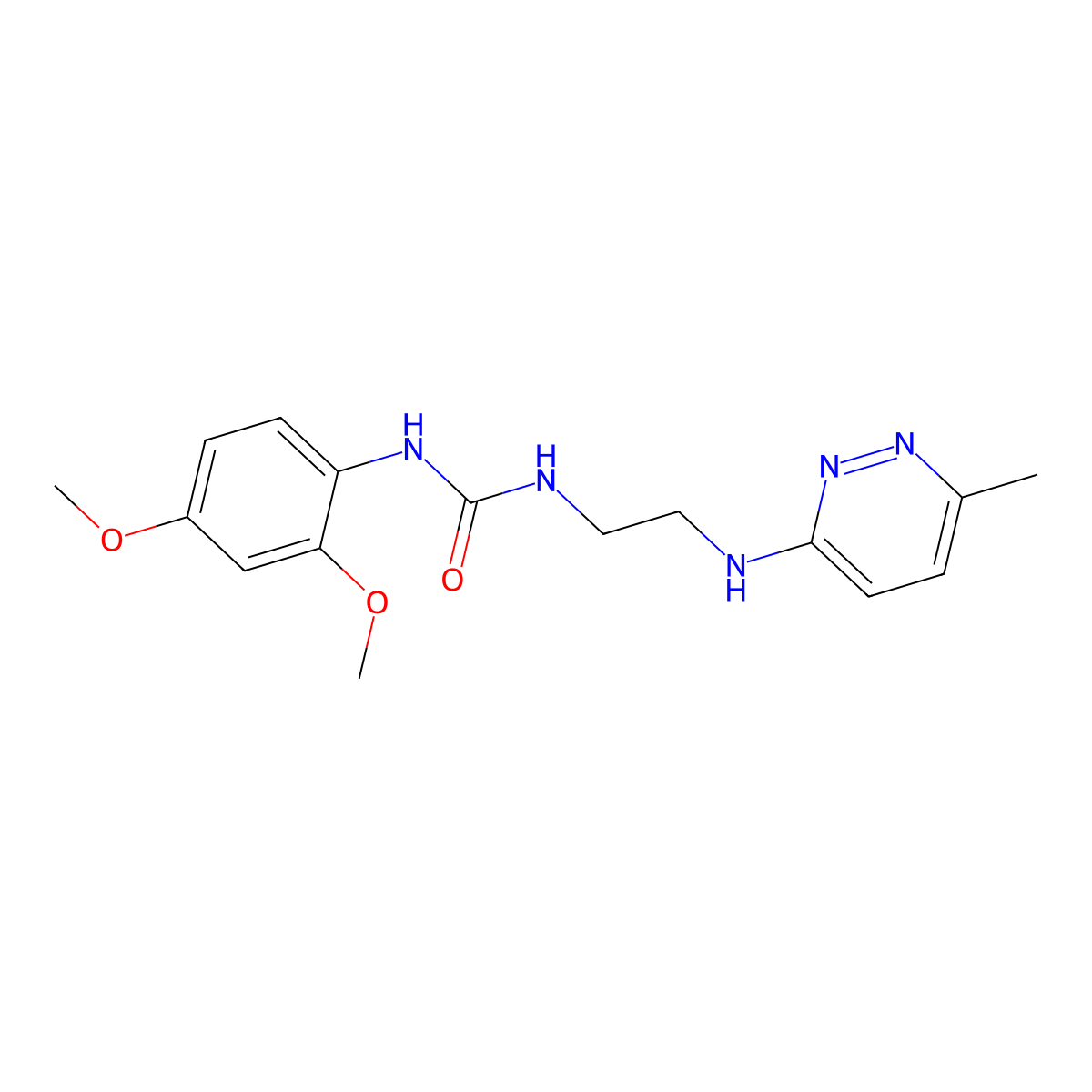 1-(2,4-Dimethoxyphenyl)-3-(2-((6-methylpyridazin-3-yl)amino)ethyl)urea molecular structure, CAS 1170169-28-4