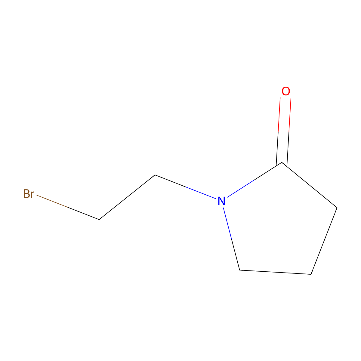 1-(2-Bromoethyl)pyrrolidin-2-one molecular structure, CAS 117018-99-2