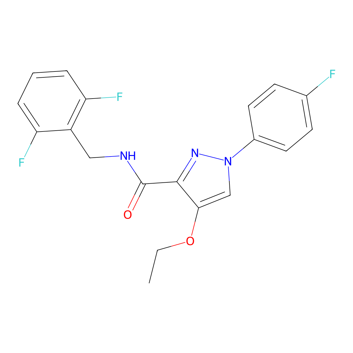 N-(2,6-difluorobenzyl)-4-ethoxy-1-(4-fluorophenyl)-1H-pyrazole-3-carboxamide molecular structure, CAS 1170198-38-5