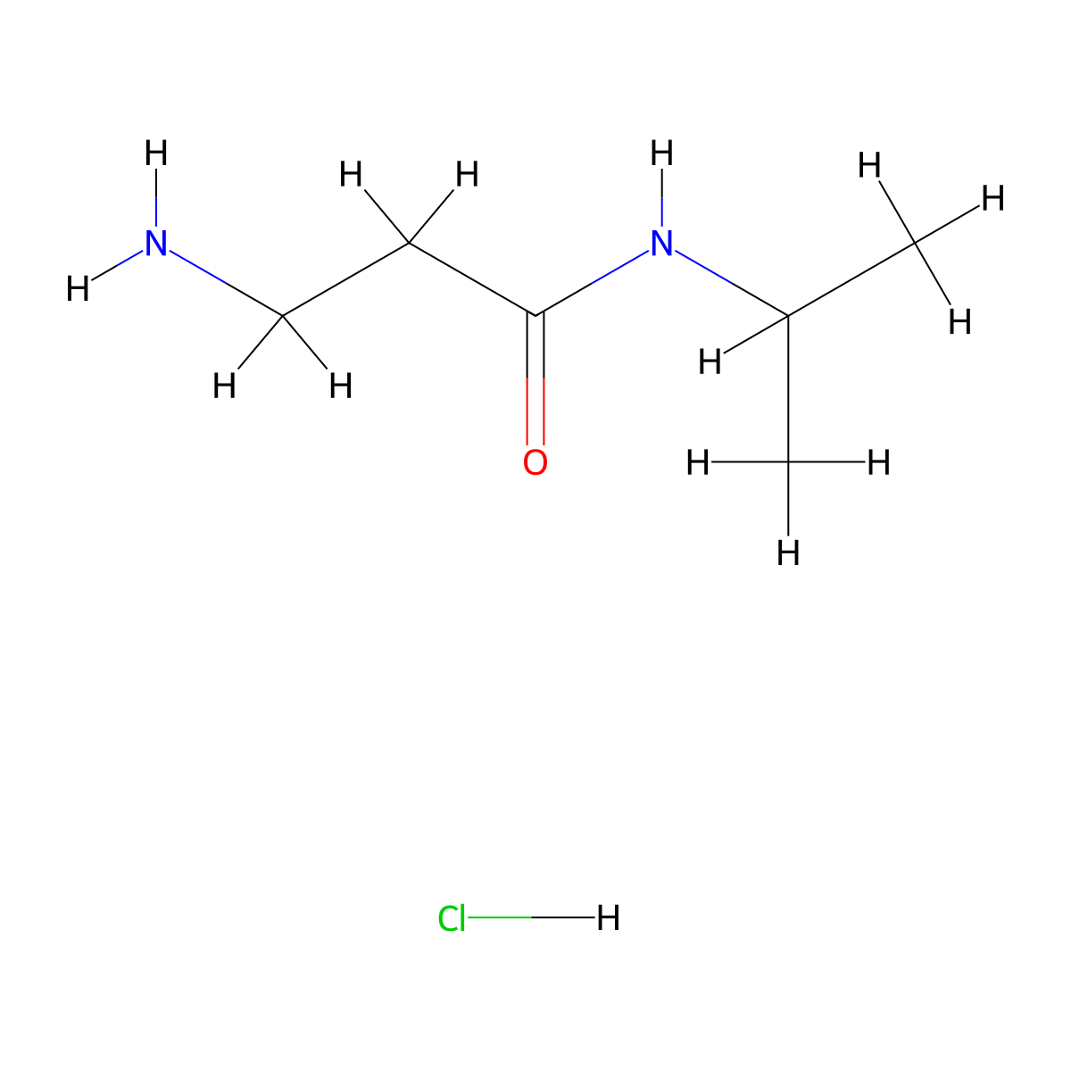 3-Amino-N-isopropylpropanamide hydrochloride molecular structure, CAS 1170199-04-8