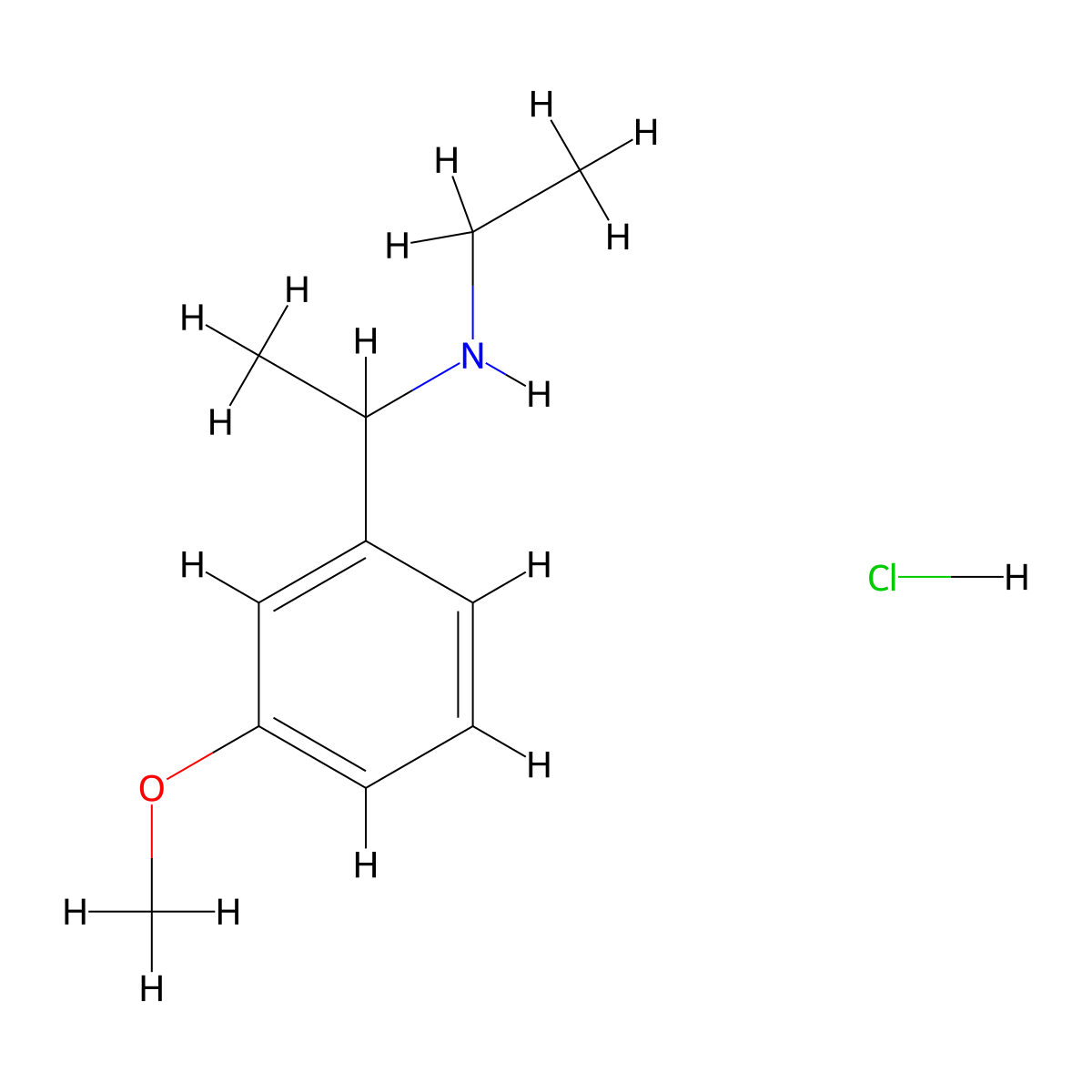 Ethyl[1-(3-methoxyphenyl)ethyl]amine hydrochloride molecular structure, CAS 1170204-27-9