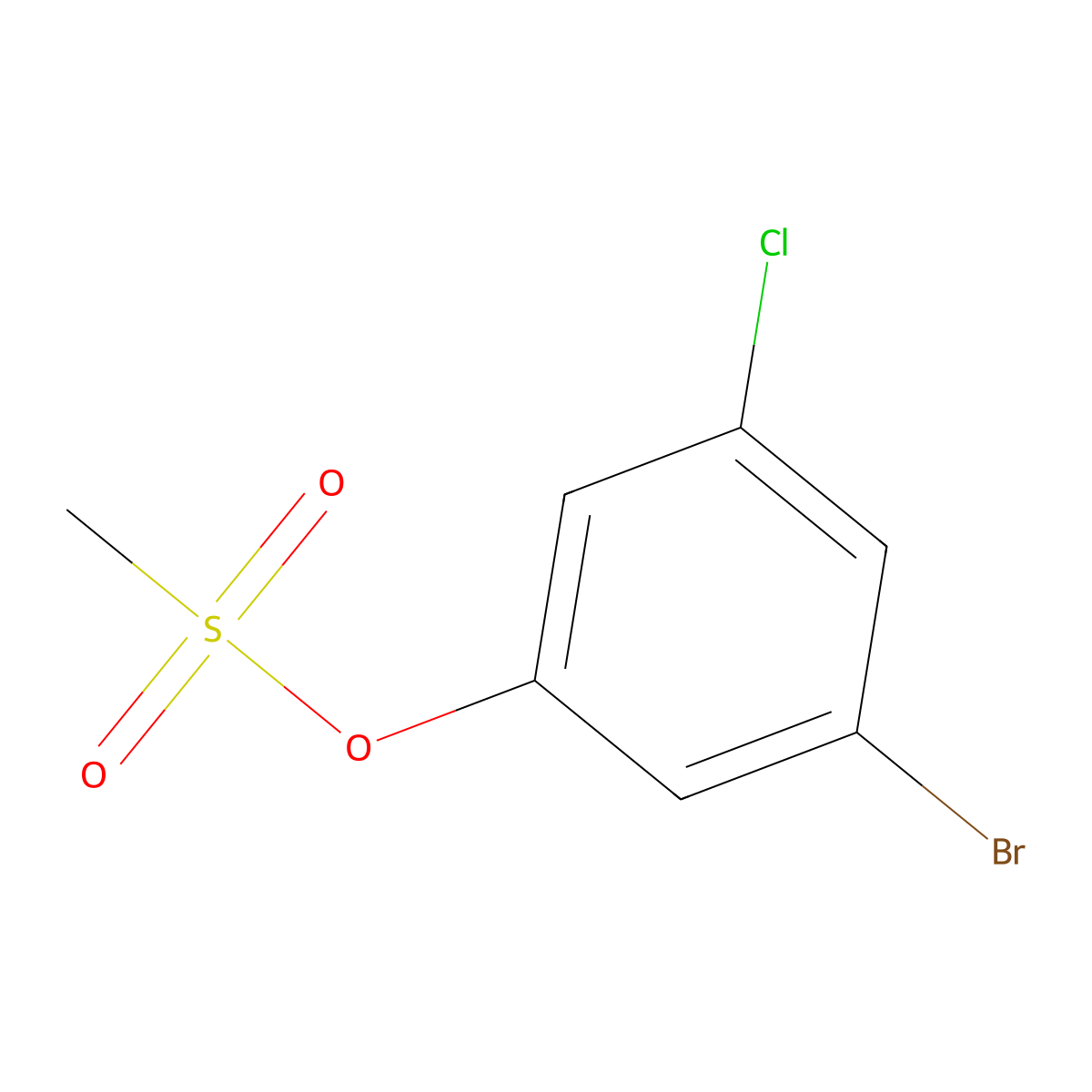 Phenol, 3-bromo-5-chloro-, 1-methanesulfonate molecular structure, CAS 1170204-79-1