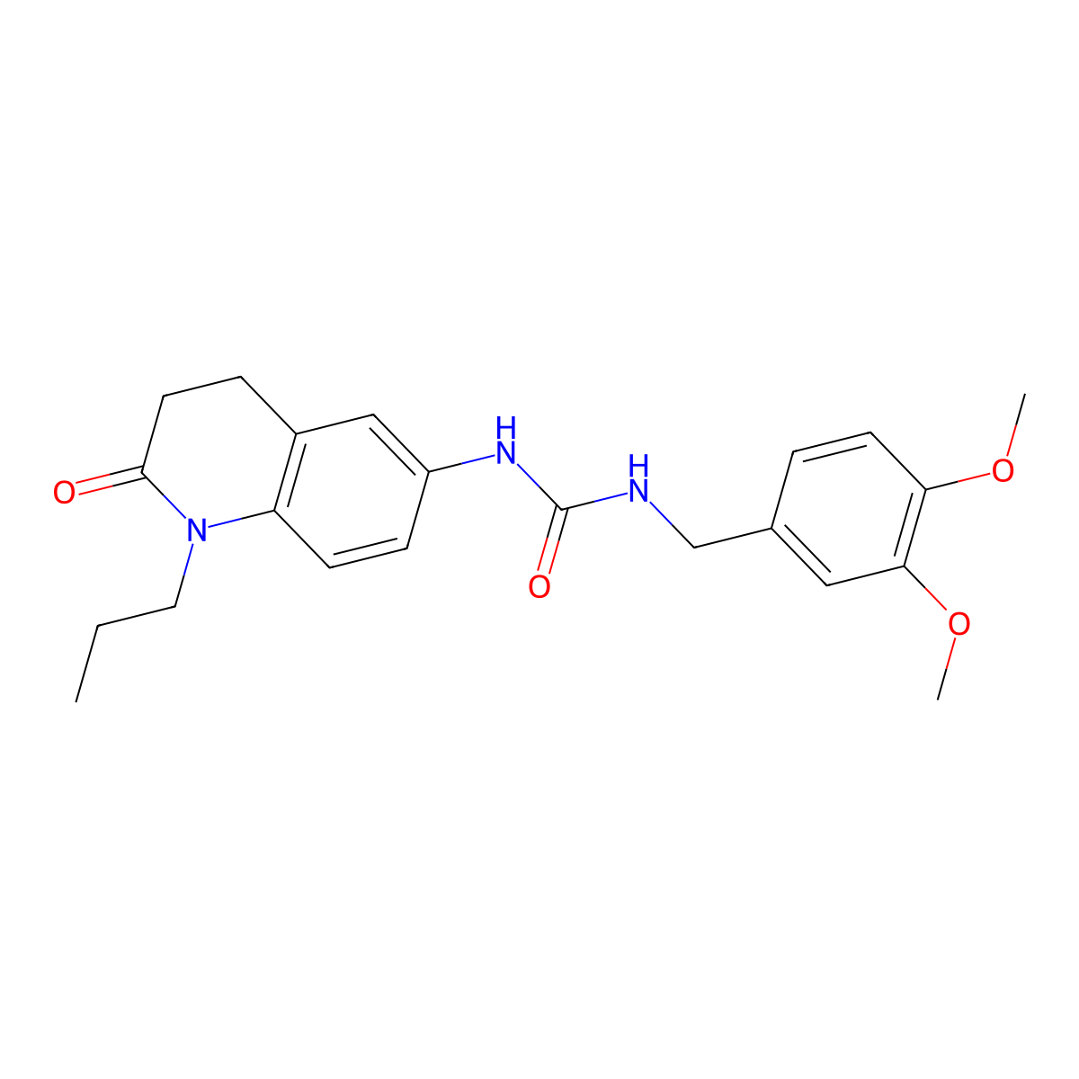 1-(3,4-Dimethoxybenzyl)-3-(2-oxo-1-propyl-1,2,3,4-tetrahydroquinolin-6-yl)urea molecular structure, CAS 1170204-84-8