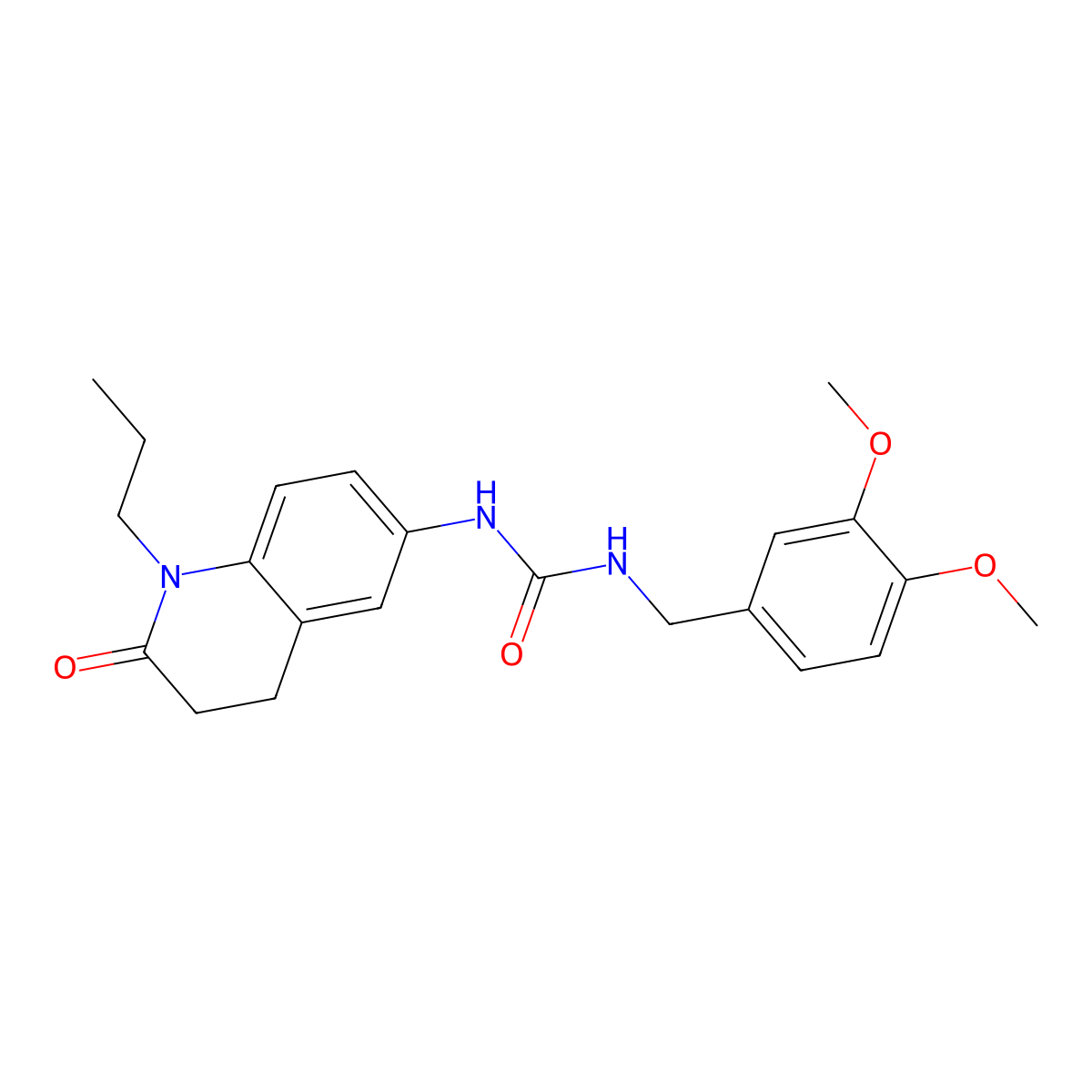 1-(3,4-Dimethoxybenzyl)-3-(2-oxo-1-propyl-1,2,3,4-tetrahydroquinolin-6-yl)urea molecular structure, CAS 1170204-84-8