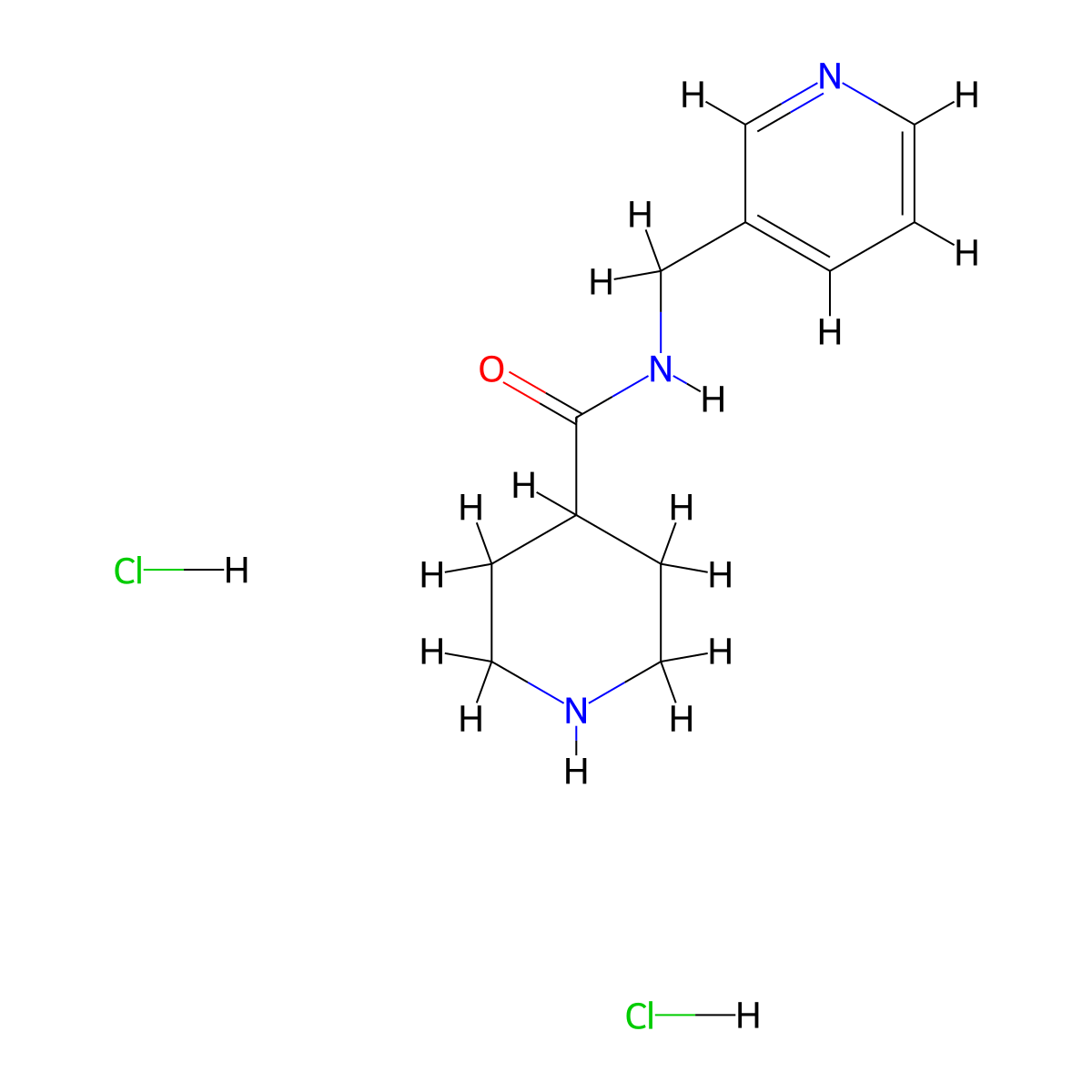 N-[(pyridin-3-yl)methyl]piperidine-4-carboxamide dihydrochloride molecular structure, CAS 1170206-86-6