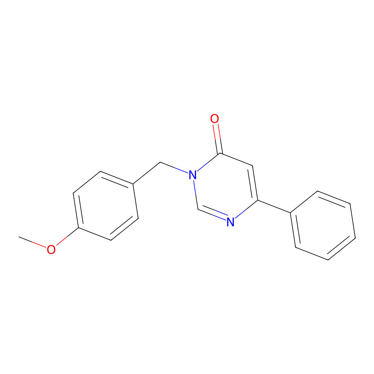 3-(4-methoxybenzyl)-6-phenylpyrimidin-4(3H)-one molecular structure, CAS 1170208-26-0