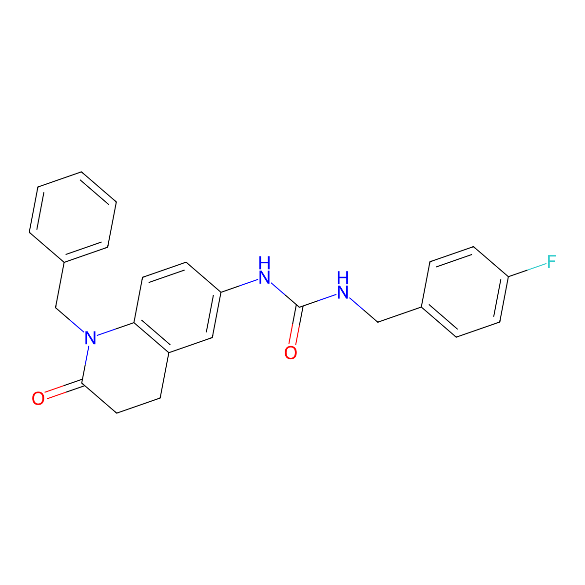1-(1-Benzyl-2-oxo-1,2,3,4-tetrahydroquinolin-6-yl)-3-(4-fluorobenzyl)urea molecular structure, CAS 1170212-27-7