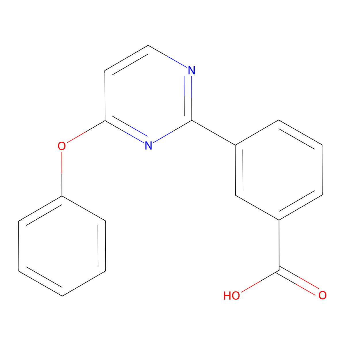 3-(4-Phenoxypyrimidin-2-yl)benzoic acid molecular structure, CAS 1170213-79-2