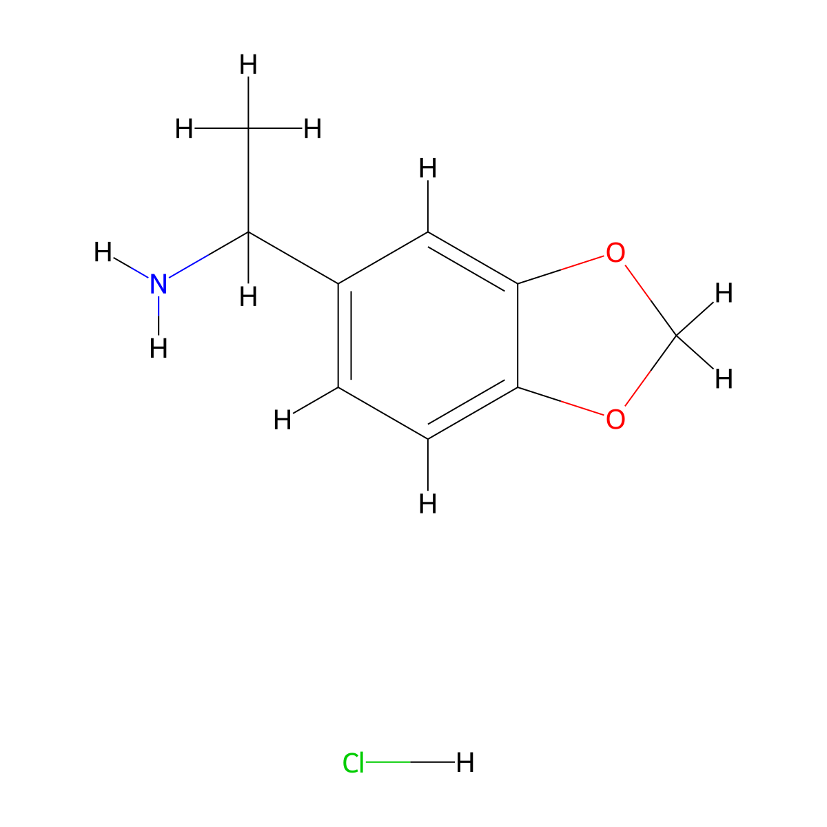 1-(1,3-Dioxaindan-5-yl)ethan-1-amine hydrochloride molecular structure, CAS 1170217-91-0