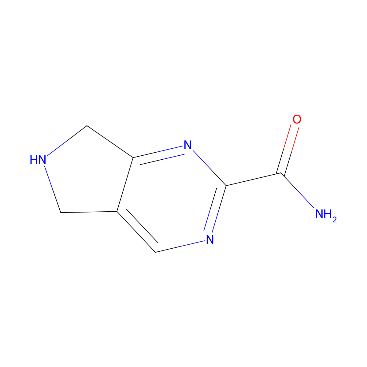 6,7-Dihydro-5H-pyrrolo[3,4-d]pyrimidine-2-carboxamide molecular structure, CAS 1170220-56-0