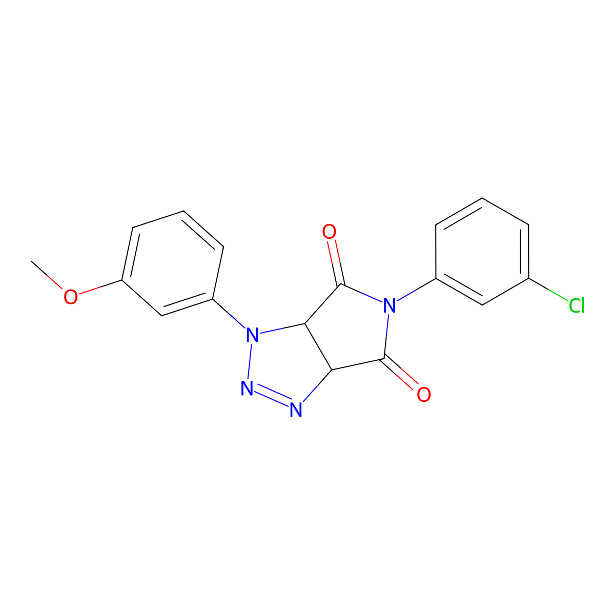 5-(3-chlorophenyl)-1-(3-methoxyphenyl)-1H,3aH,4H,5H,6H,6aH-pyrrolo[3,4-d][1,2,3]triazole-4,6-dione molecular structure, CAS 1170223-10-5