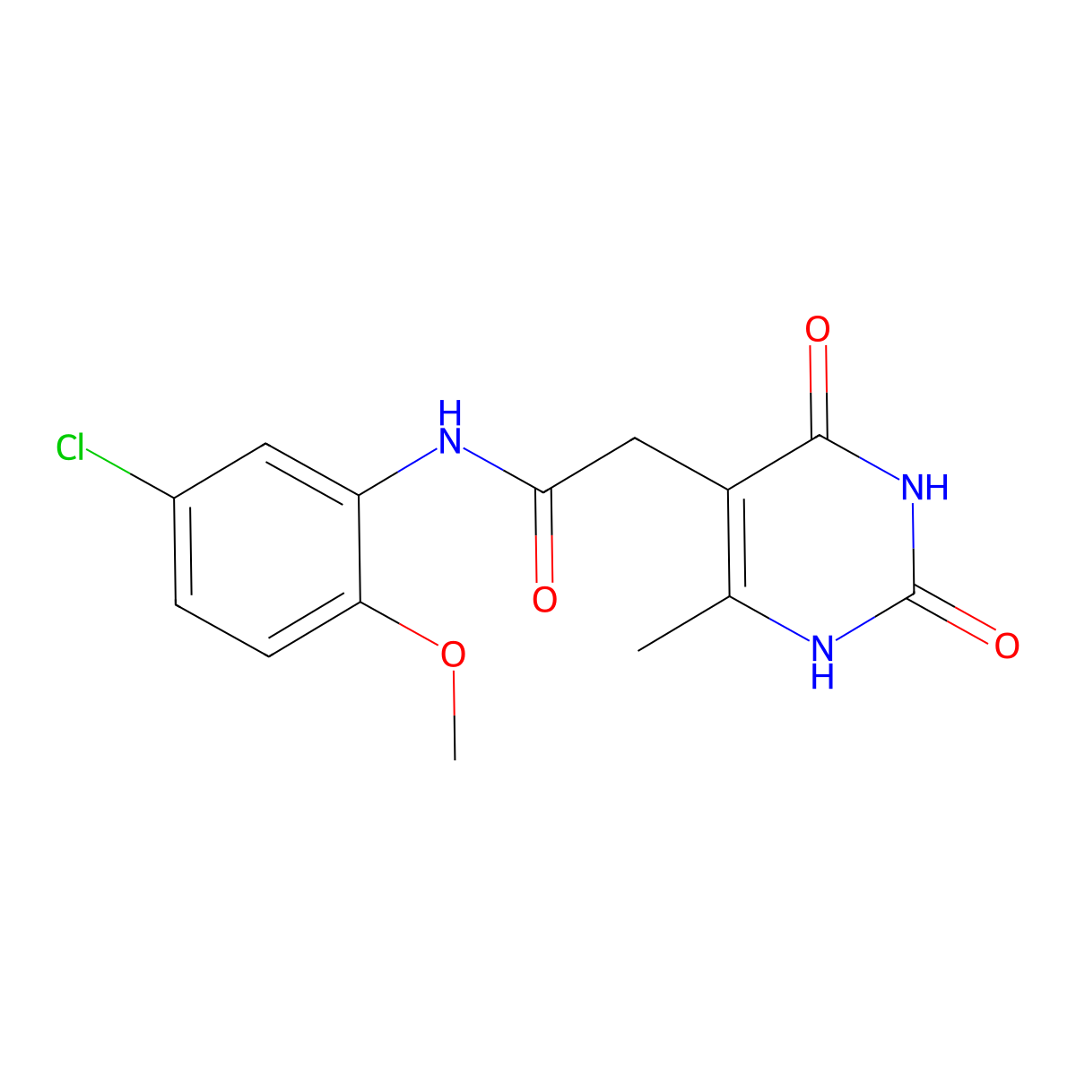 N-(5-chloro-2-methoxyphenyl)-2-(6-methyl-2,4-dioxo-1,2,3,4-tetrahydropyrimidin-5-yl)acetamide molecular structure, CAS 1170228-79-1