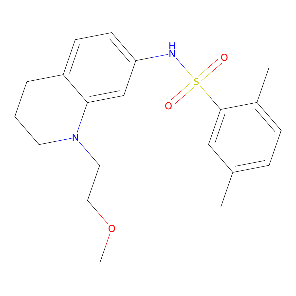 N-(1-(2-methoxyethyl)-1,2,3,4-tetrahydroquinolin-7-yl)-2,5-dimethylbenzenesulfonamide molecular structure, CAS 1170229-24-9