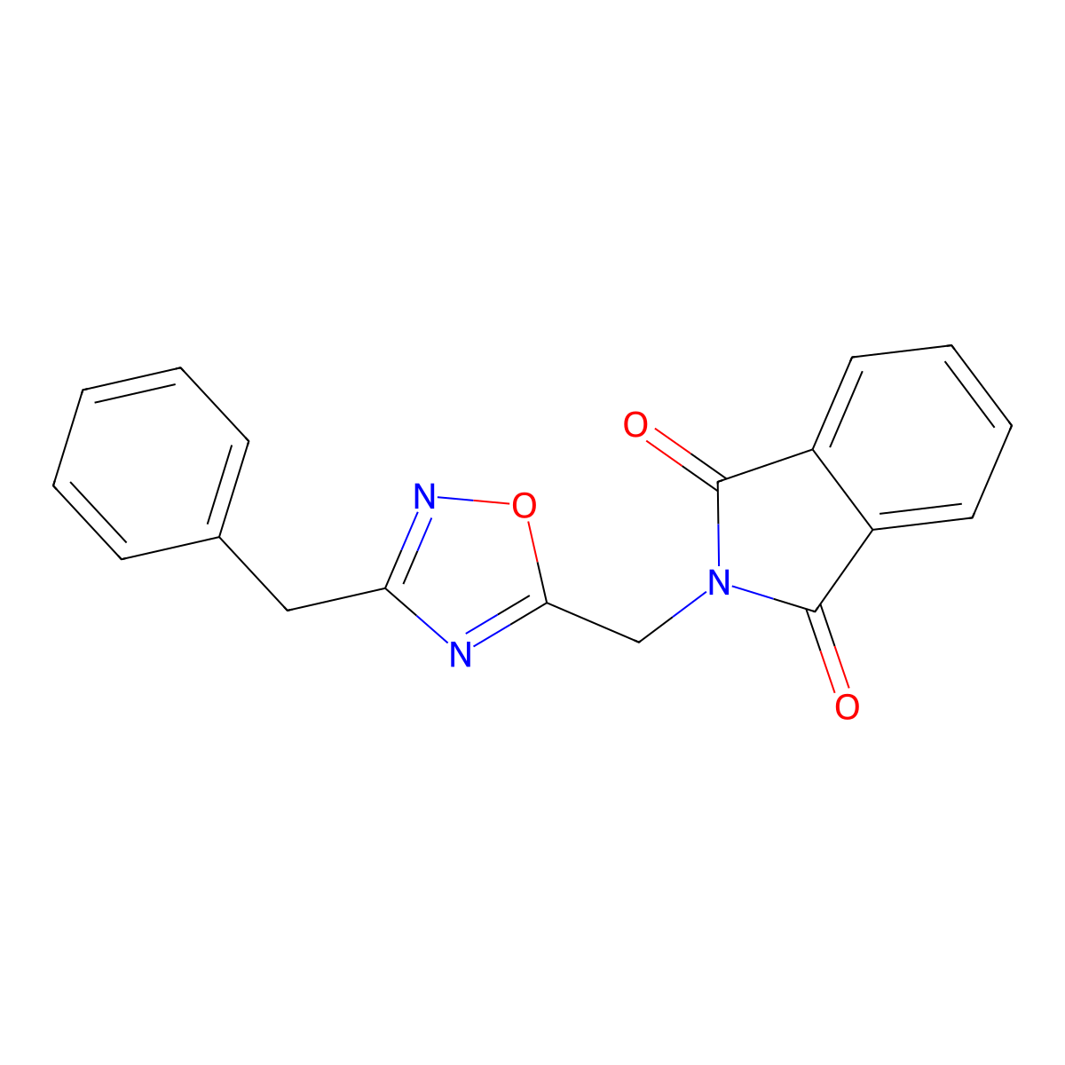 2-[(3-benzyl-1,2,4-oxadiazol-5-yl)methyl]-2,3-dihydro-1H-isoindole-1,3-dione molecular structure, CAS 1170230-02-0