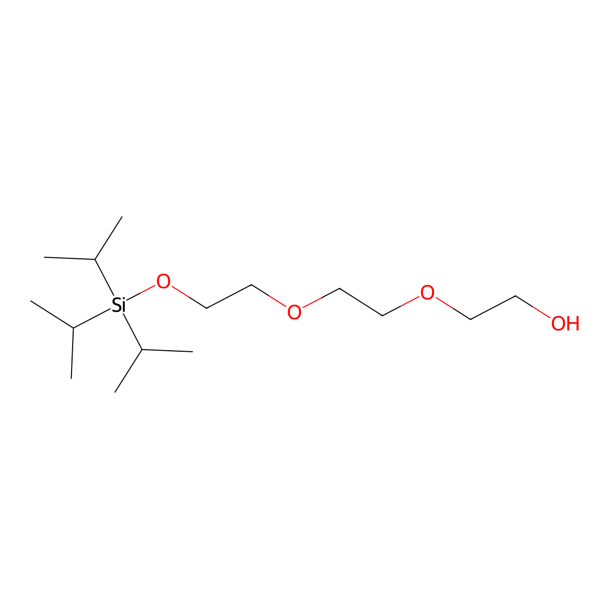 3,3-Diisopropyl-2-methyl-4,7,10-trioxa-3-siladodecan-12-ol molecular structure, CAS 1170231-23-8