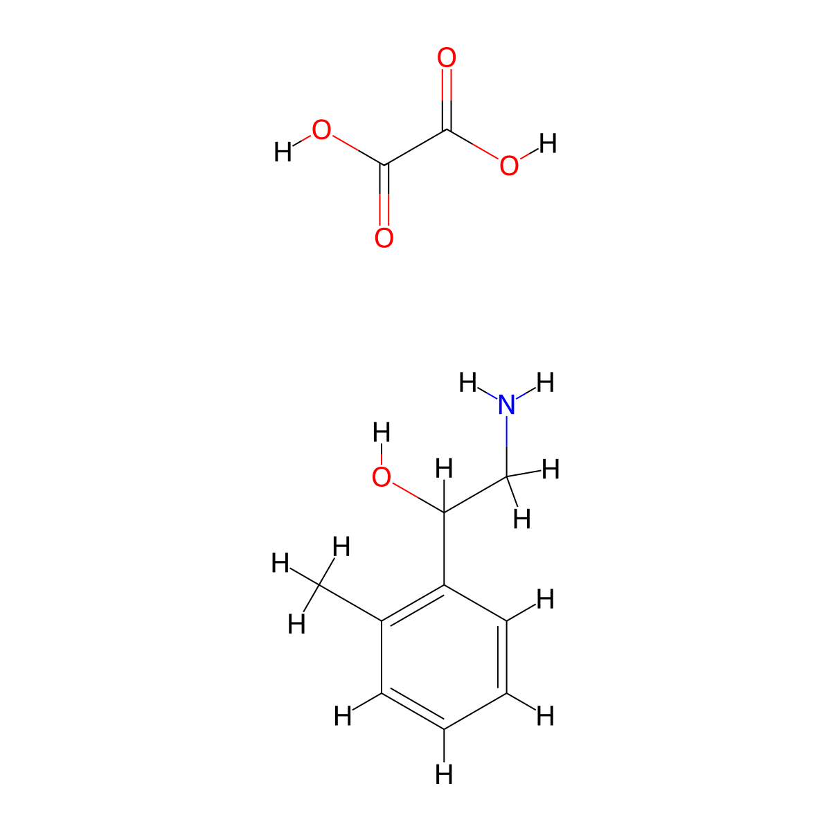 2-Hydroxy-2-(2-methylphenyl)ethylamine oxalate molecular structure, CAS 1170238-97-7