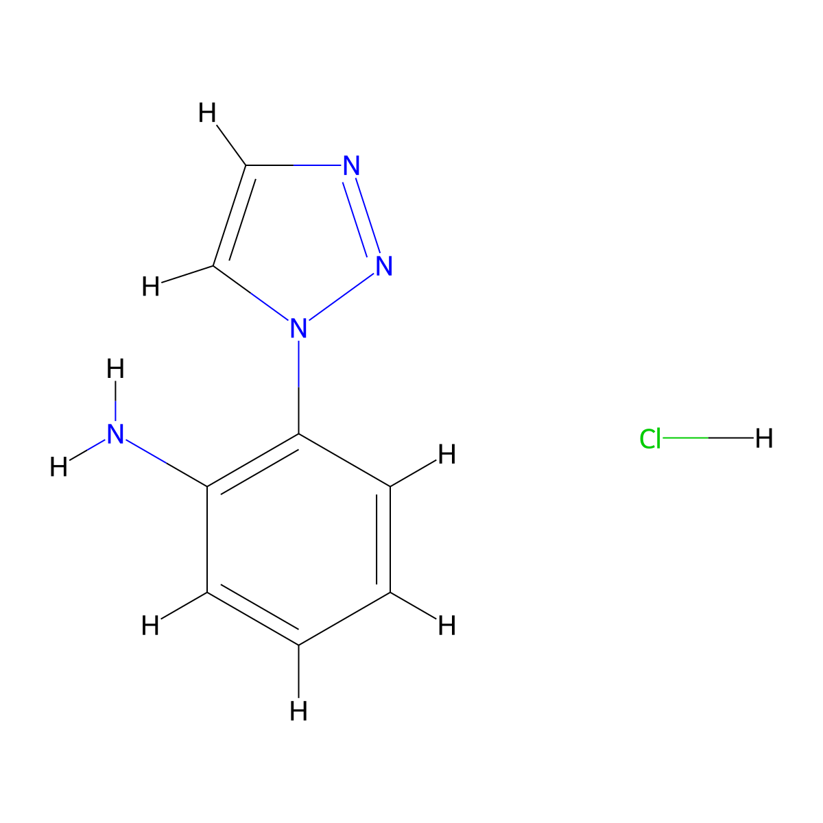 2-(1H-1,2,3-triazol-1-yl)aniline hydrochloride molecular structure, CAS 1170240-23-9