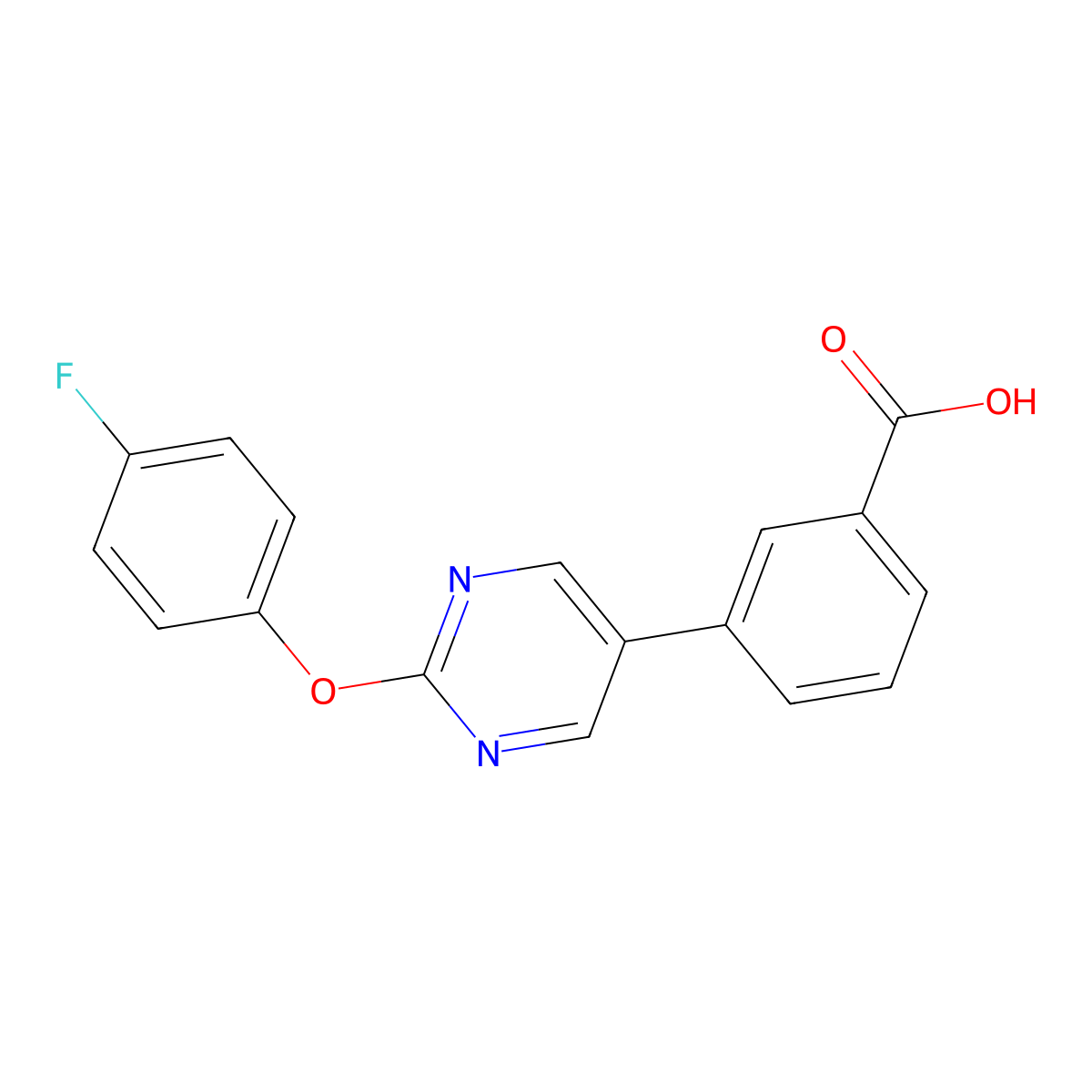 3-[2-(4-Fluorophenoxy)pyrimidin-5-yl]benzoic acid molecular structure, CAS 1170246-65-7