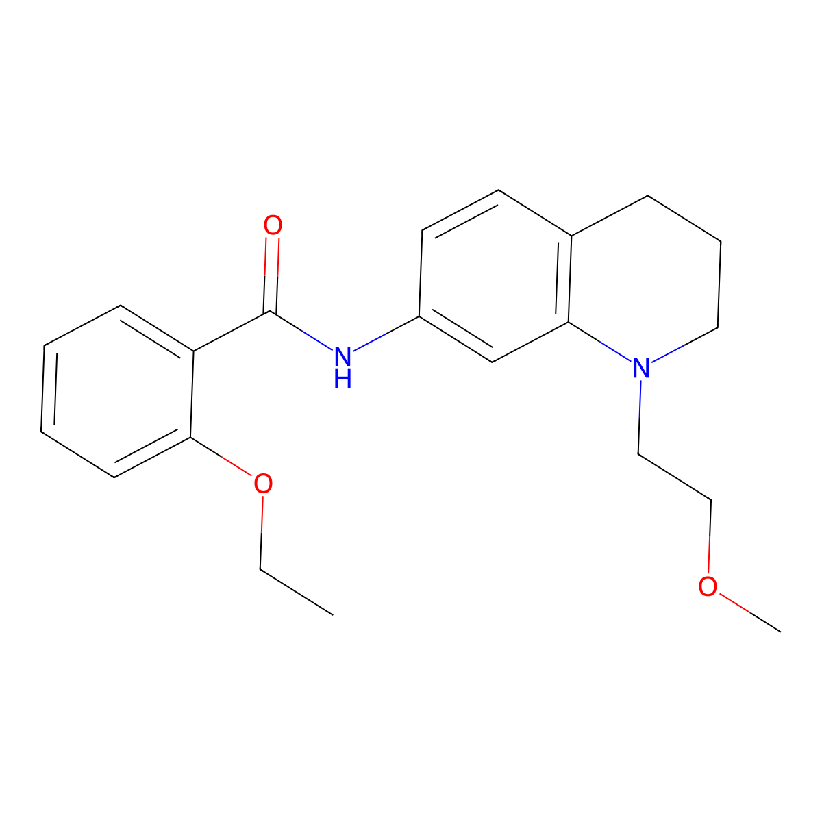2-ethoxy-N-(1-(2-methoxyethyl)-1,2,3,4-tetrahydroquinolin-7-yl)benzamide molecular structure, CAS 1170254-45-1