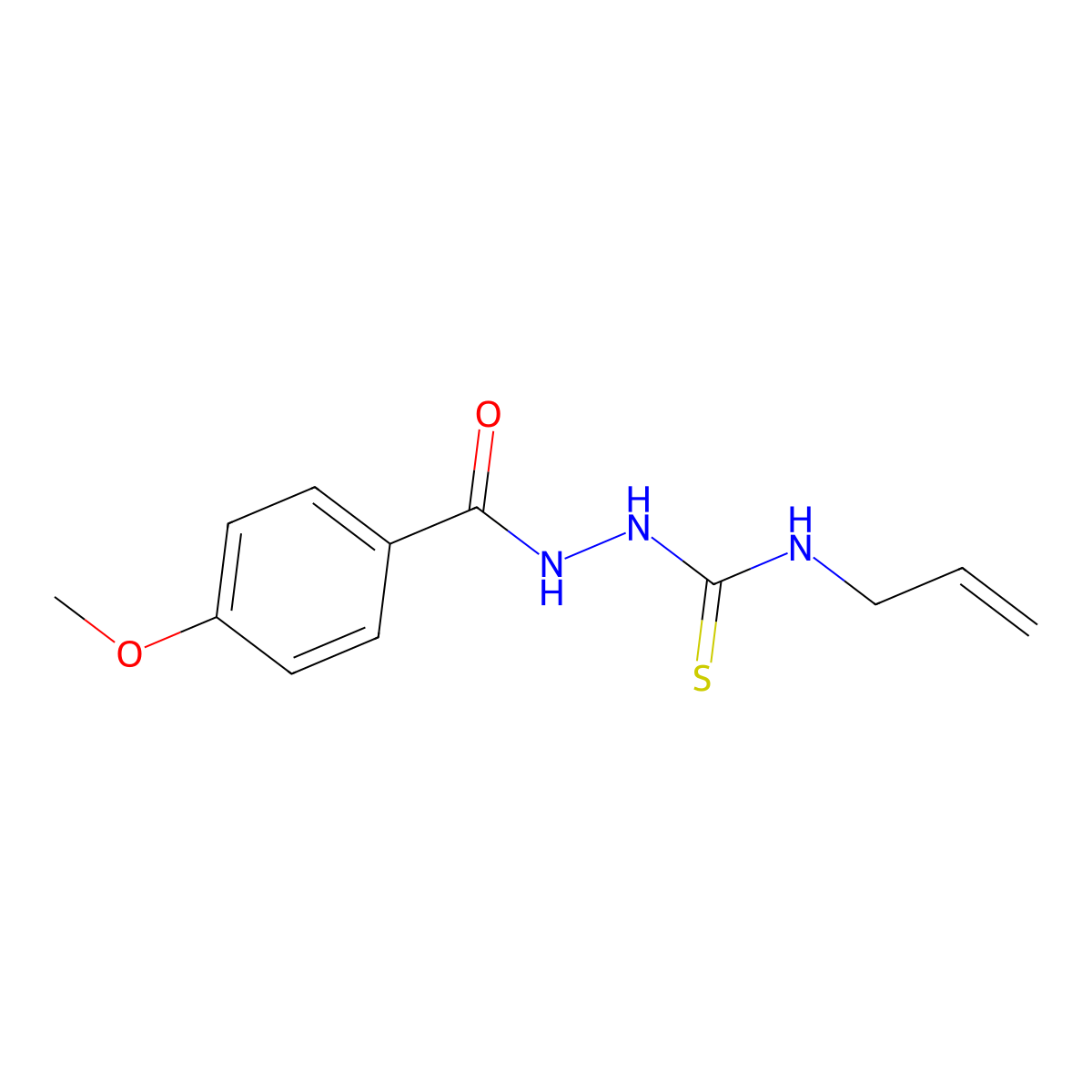 N-allyl-2-(4-methoxybenzoyl)hydrazinecarbothioamide molecular structure, CAS 117026-15-0