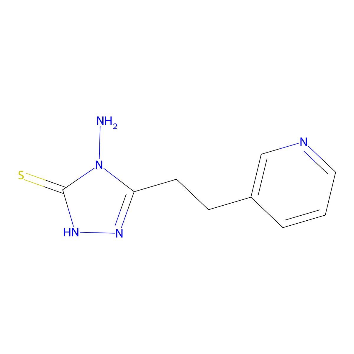 4-Amino-5-(2-pyridin-3-ylethyl)-4H-1,2,4-triazole-3-thiol molecular structure, CAS 1170262-99-3