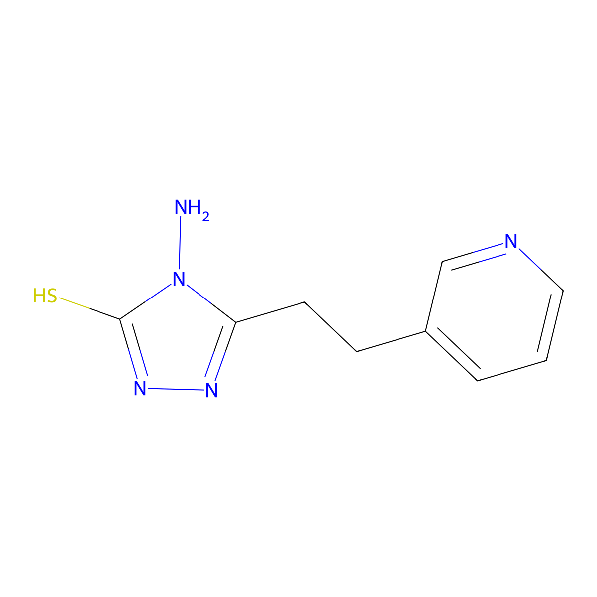 4-Amino-5-(2-pyridin-3-ylethyl)-4H-1,2,4-triazole-3-thiol molecular structure, CAS 1170262-99-3