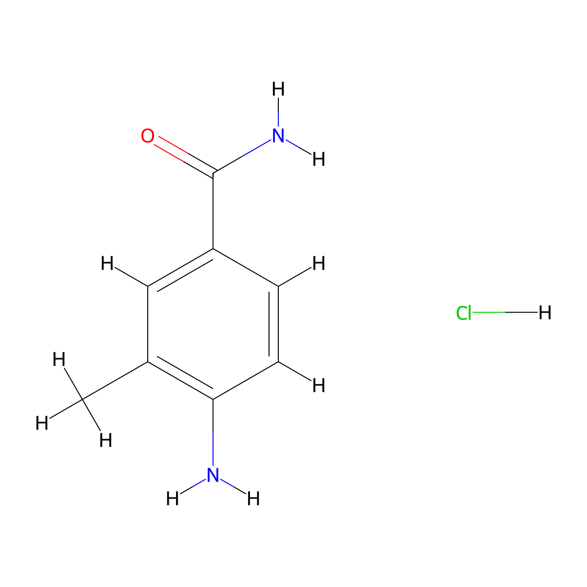 4-Amino-3-methylbenzamide hydrochloride molecular structure, CAS 1170267-83-0