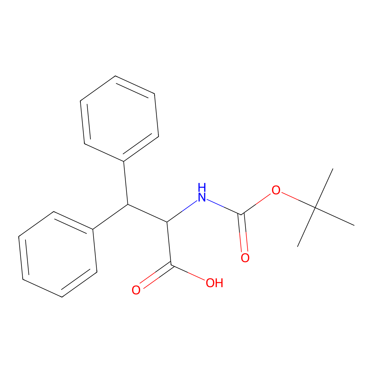 Boc-D-3,3-Diphenylalanine molecular structure, CAS 117027-46-0