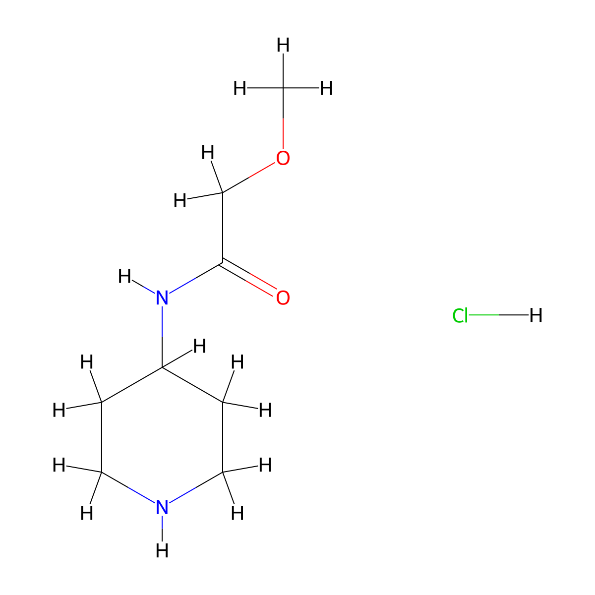 2-methoxy-N-(piperidin-4-yl)acetamide hydrochloride molecular structure, CAS 1170286-82-4
