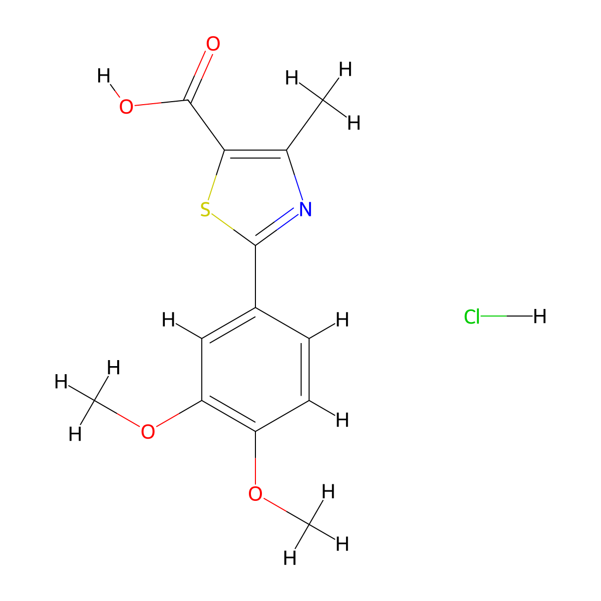 2-(3,4-Dimethoxyphenyl)-4-methyl-1,3-thiazole-5-carboxylic acid hydrochloride molecular structure, CAS 1170288-04-6