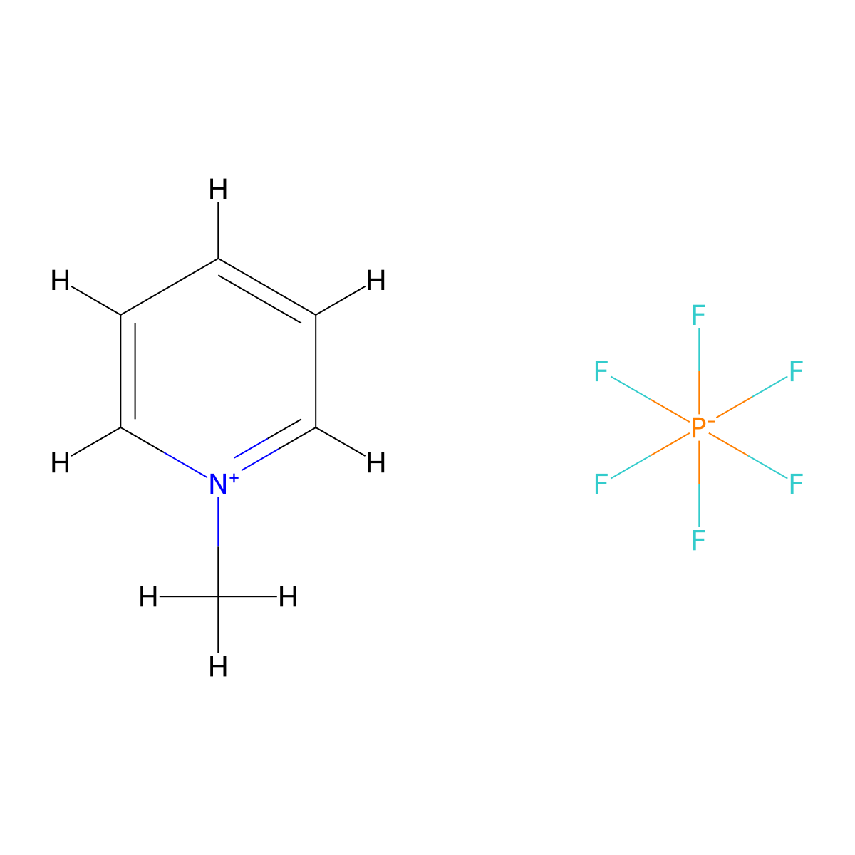 1-Methylpyridinium Hexafluorophosphate molecular structure, CAS 117029-34-2