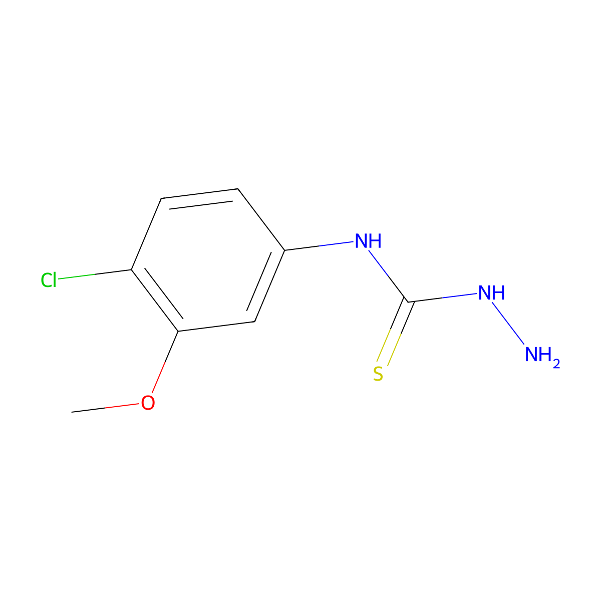 N-(4-Chloro-3-methoxyphenyl)hydrazinecarbothioamide molecular structure, CAS 1170291-92-5