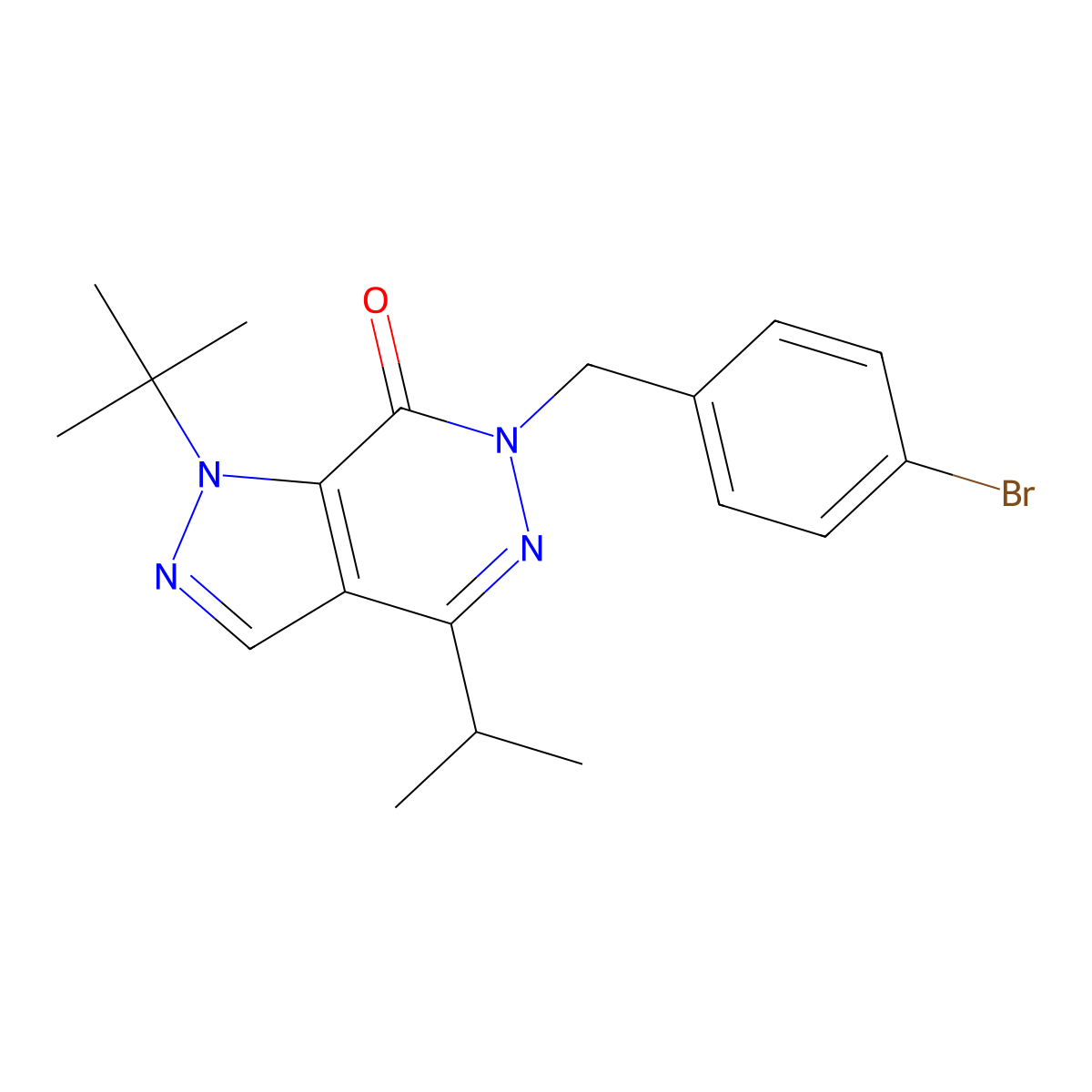 6-(4-bromobenzyl)-1-(tert-butyl)-4-isopropyl-1H-pyrazolo[3,4-d]pyridazin-7(6H)-one molecular structure, CAS 1170293-10-3