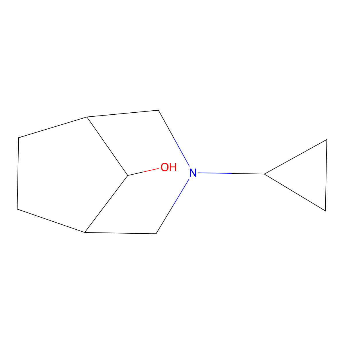 3-Cyclopropyl-3-azabicyclo[3.2.1]octan-8-ol molecular structure, CAS 1170293-12-5