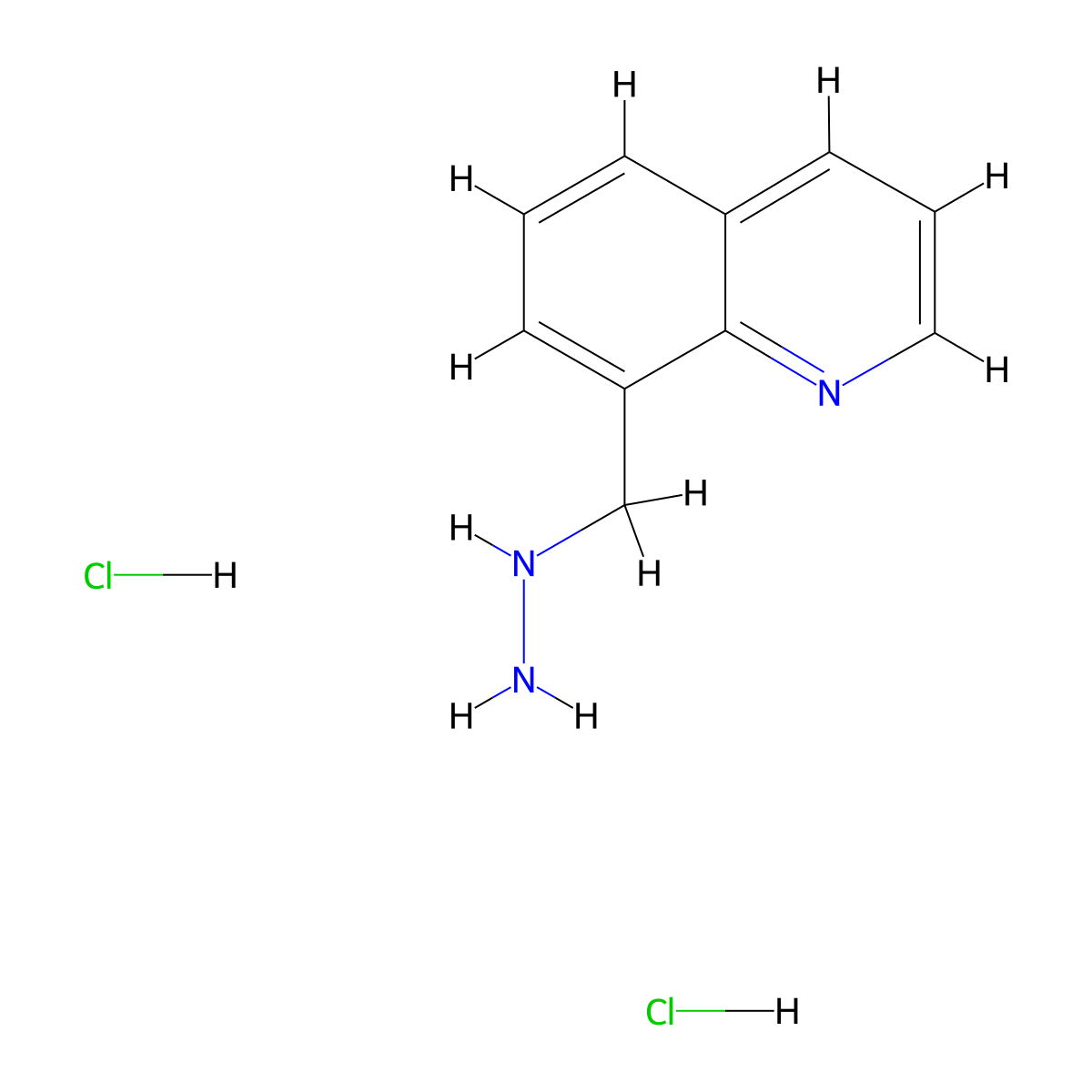 8-(Hydrazinylmethyl)quinoline dihydrochloride molecular structure, CAS 1170295-23-4