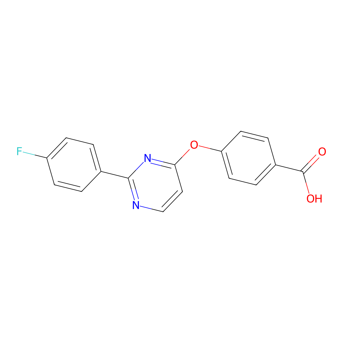 4-{[2-(4-Fluorophenyl)pyrimidin-4-yl]oxy}benzoic acid molecular structure, CAS 1170296-25-9