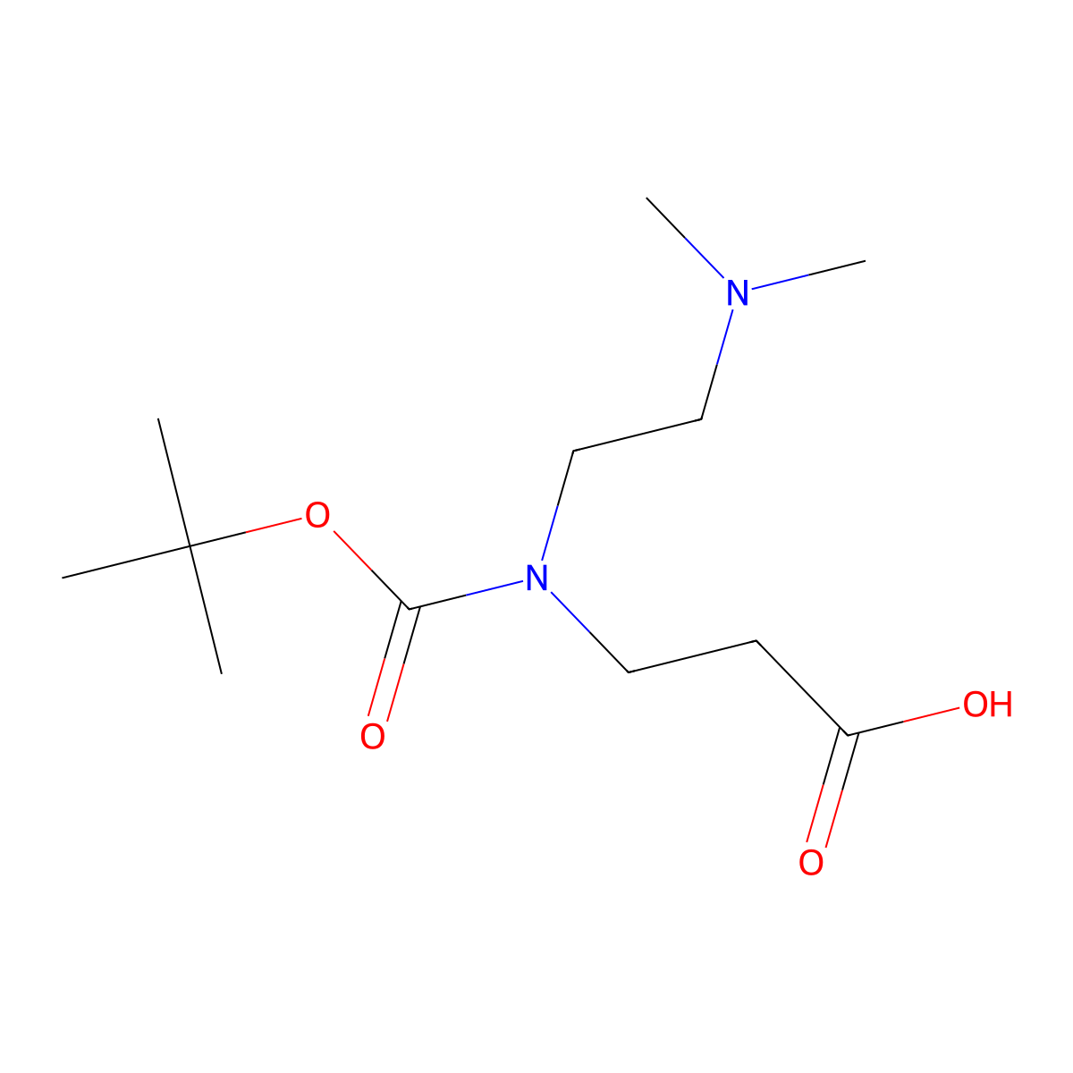 3-{[(Tert-butoxy)carbonyl][2-(dimethylamino)ethyl]amino}propanoic acid molecular structure, CAS 1170296-96-4