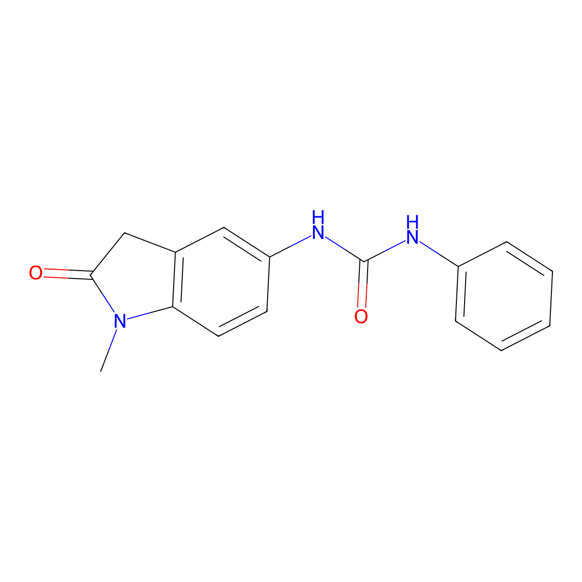 1-(1-Methyl-2-oxoindolin-5-yl)-3-phenylurea molecular structure, CAS 1170298-85-7