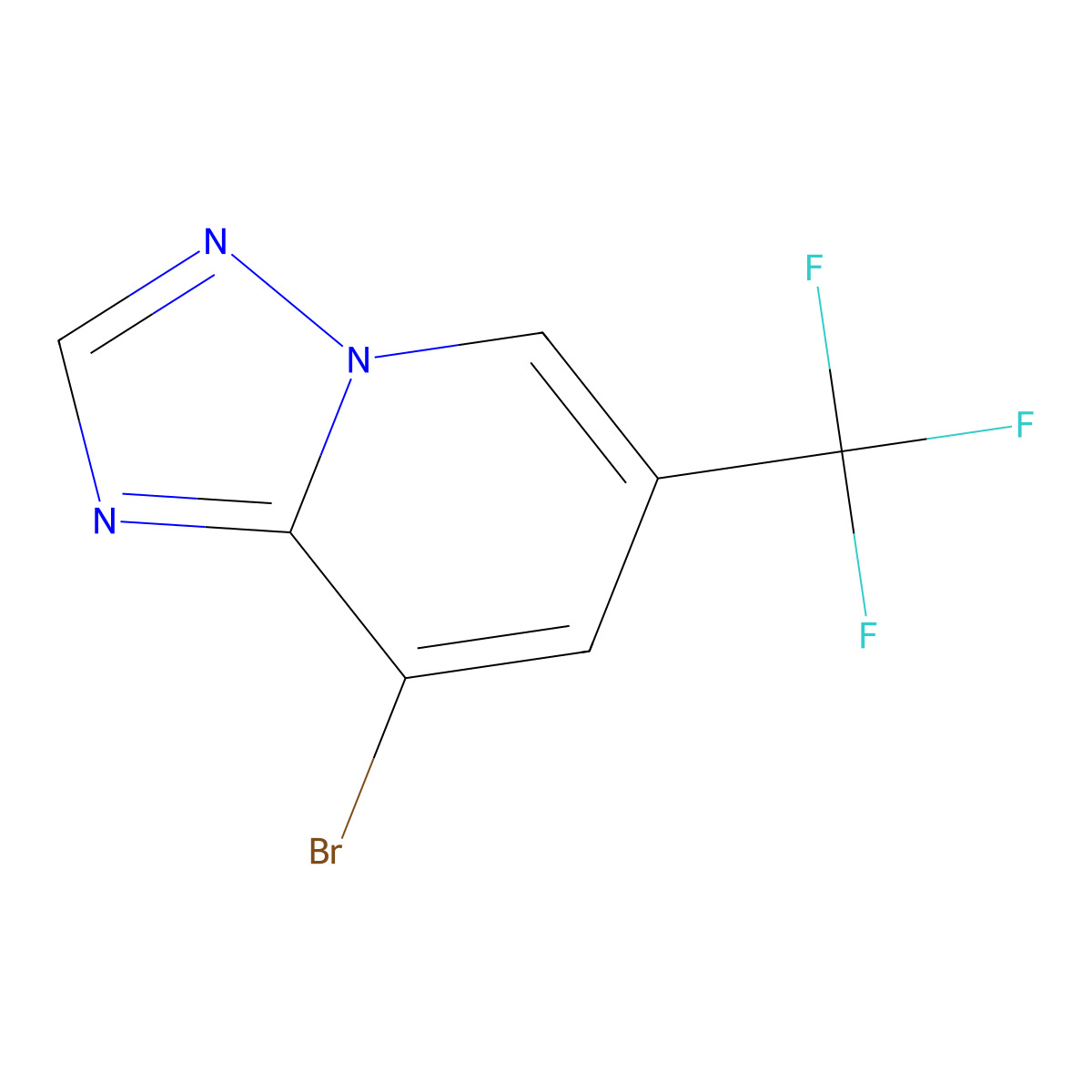 8-Bromo-6-(trifluoromethyl)-[1,2,4]triazolo[1,5-a]pyridine molecular structure, CAS 1170302-00-7