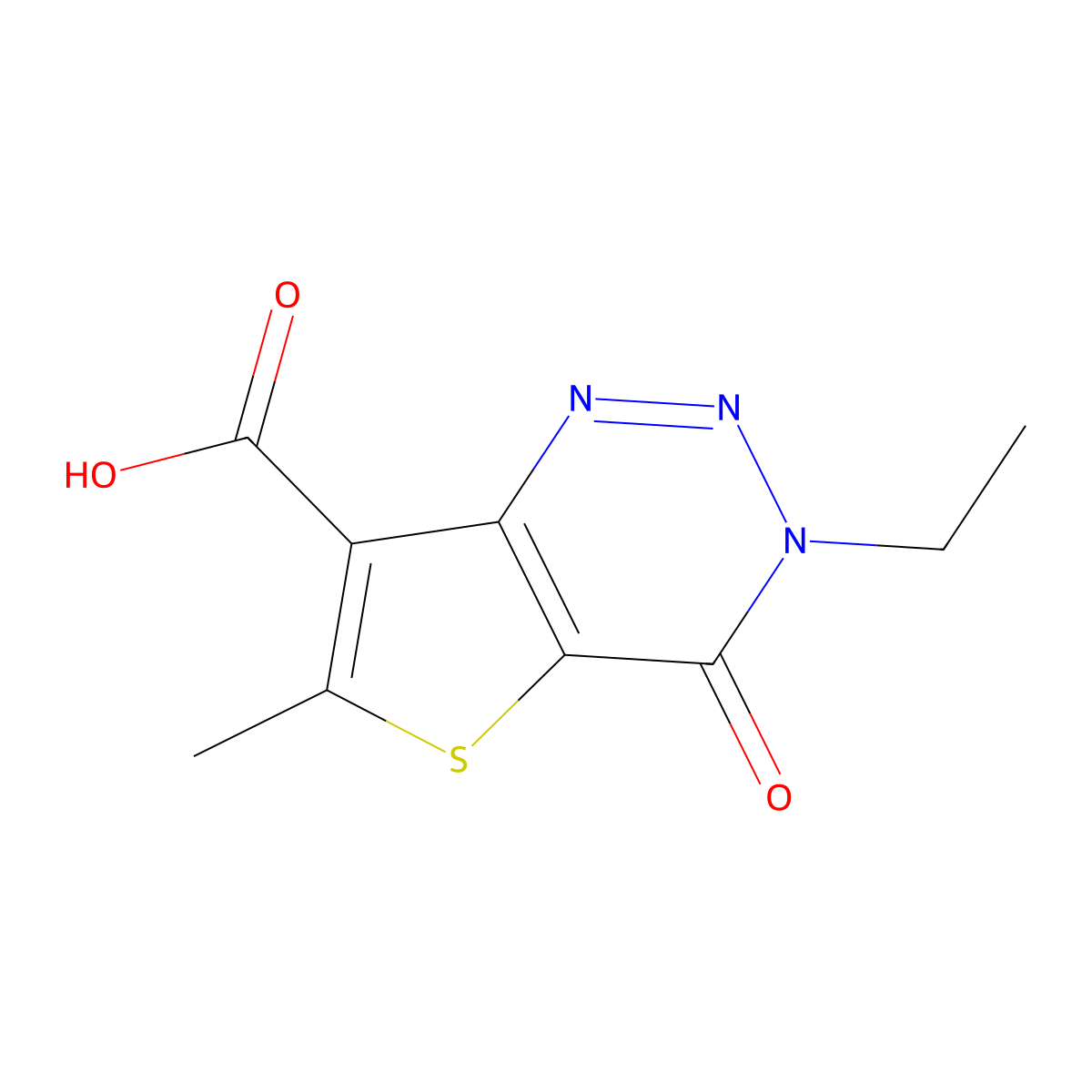 3-Ethyl-6-methyl-4-oxo-3,4-dihydrothieno[3,2-d][1,2,3]triazine-7-carboxylic acid molecular structure, CAS 1170303-10-2