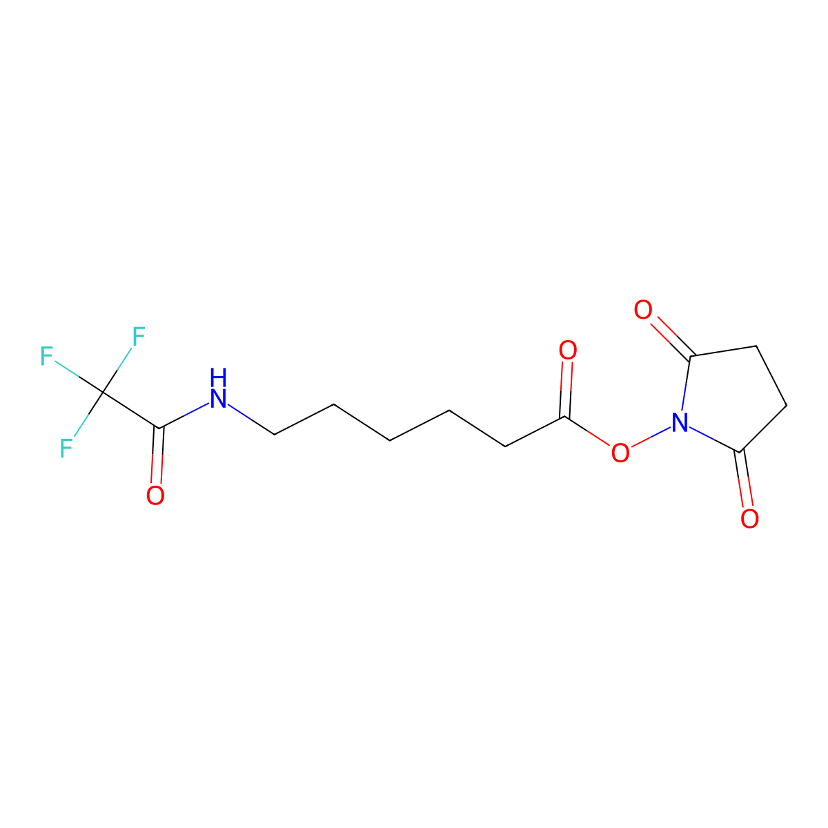 2,5-Dioxopyrrolidin-1-YL 6-(2,2,2-trifluoroacetamido)hexanoate molecular structure, CAS 117032-51-6