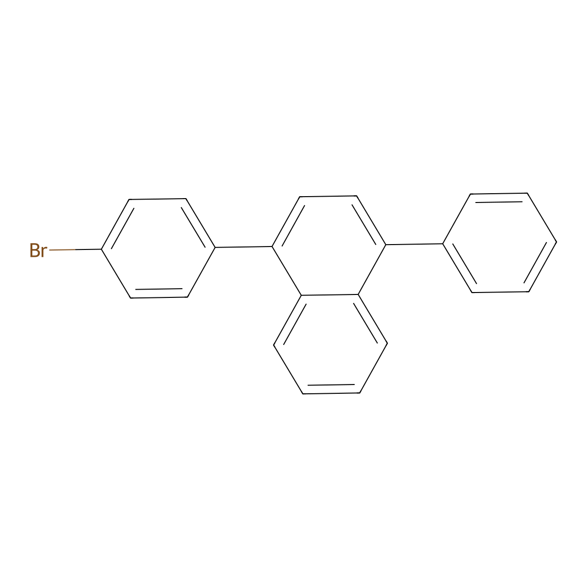 1-(4-Bromophenyl)-4-phenylnaphthalene molecular structure, CAS 1170321-08-0
