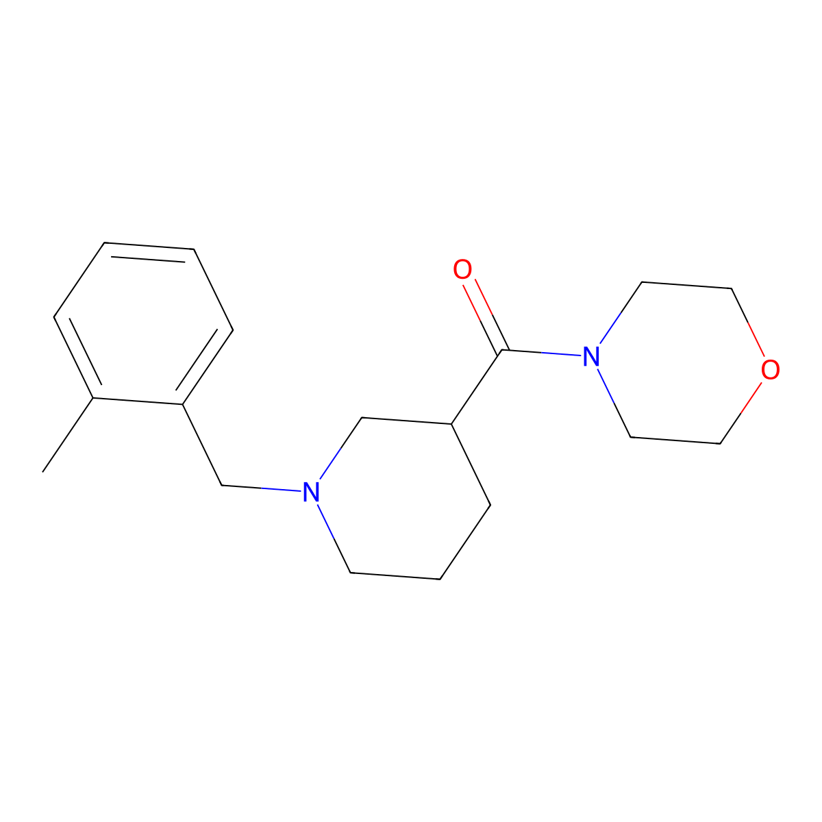 4-{1-[(2-Methylphenyl)methyl]piperidine-3-carbonyl}morpholine molecular structure, CAS 1170367-66-4