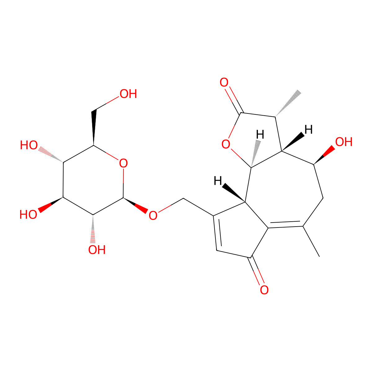 Cichorioside B molecular structure, CAS 117037-78-2