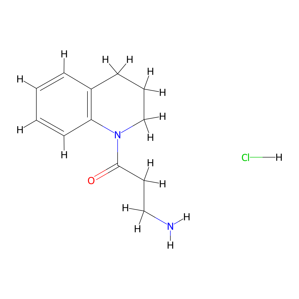 3-Amino-1-(1,2,3,4-tetrahydroquinolin-1-yl)propan-1-one hydrochloride molecular structure, CAS 1170377-26-0