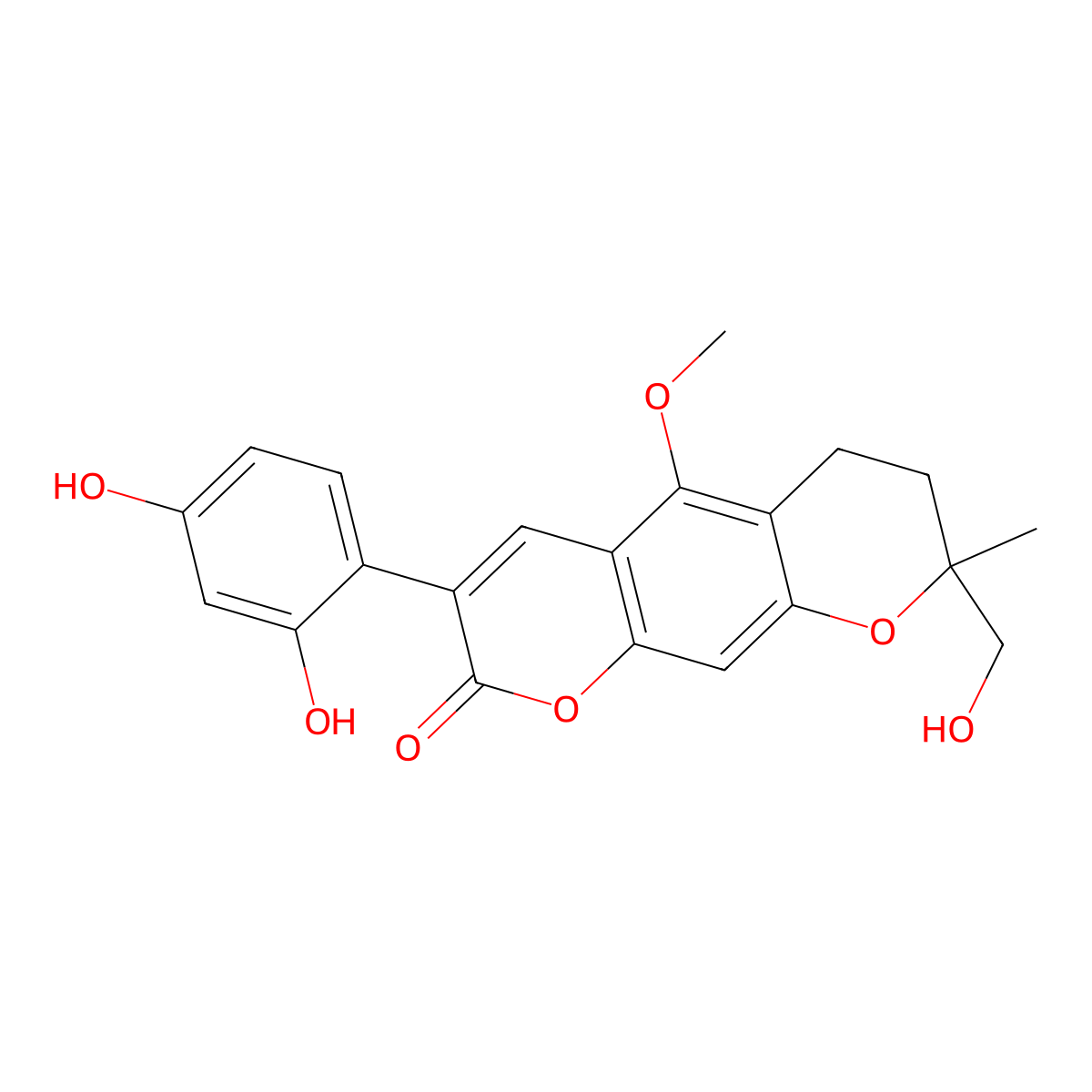 Licopyranocoumarin molecular structure, CAS 117038-80-9